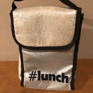 Trendy silver lunch bag